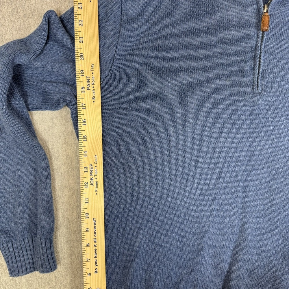 VTG POLO RALPH LAUREN Navy Rib 1/4 Zip Pullover Sweater XL - Picture 10 of 10